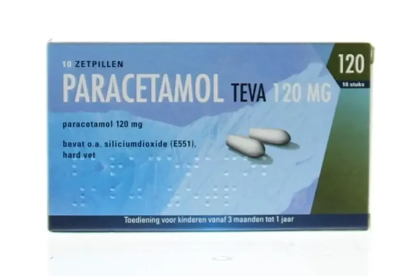 Paracetamol Teva 120 mg, zetpillen