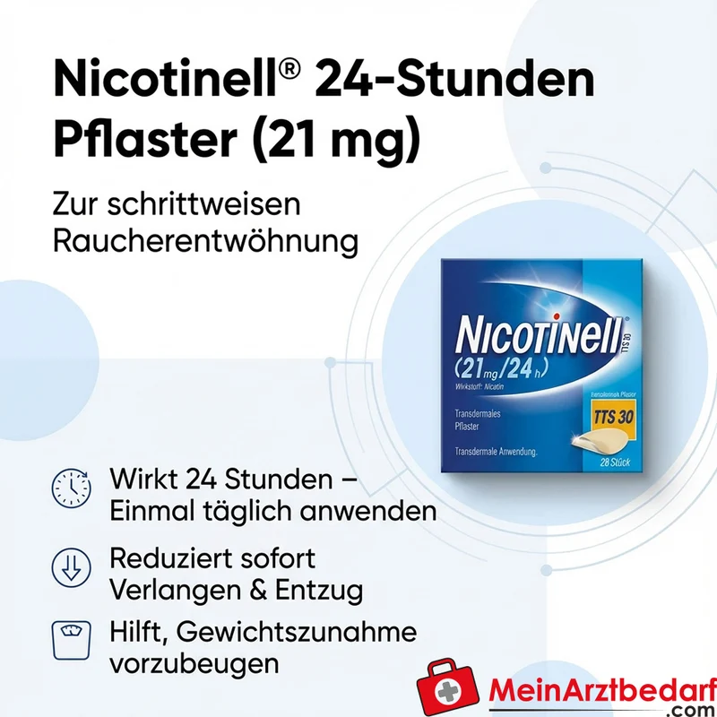 Nicotinell 24‑Stunden Transdermalpflaster Nikotin 28 Stück