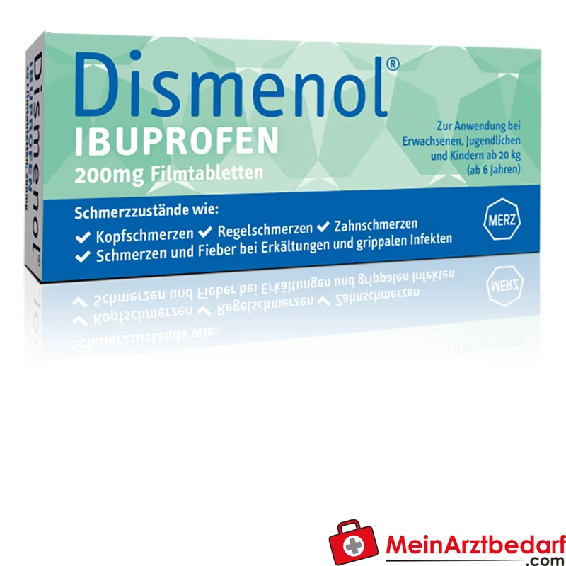 Merz Dismenol Ibuprofen 200 mg Filmtabletten, 20 St. – Schmerzmittel
