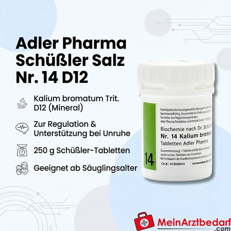 Adler Pharma Schüßler Salz Nr. 14 Kalium bromatum D12 Tabletten 250 g