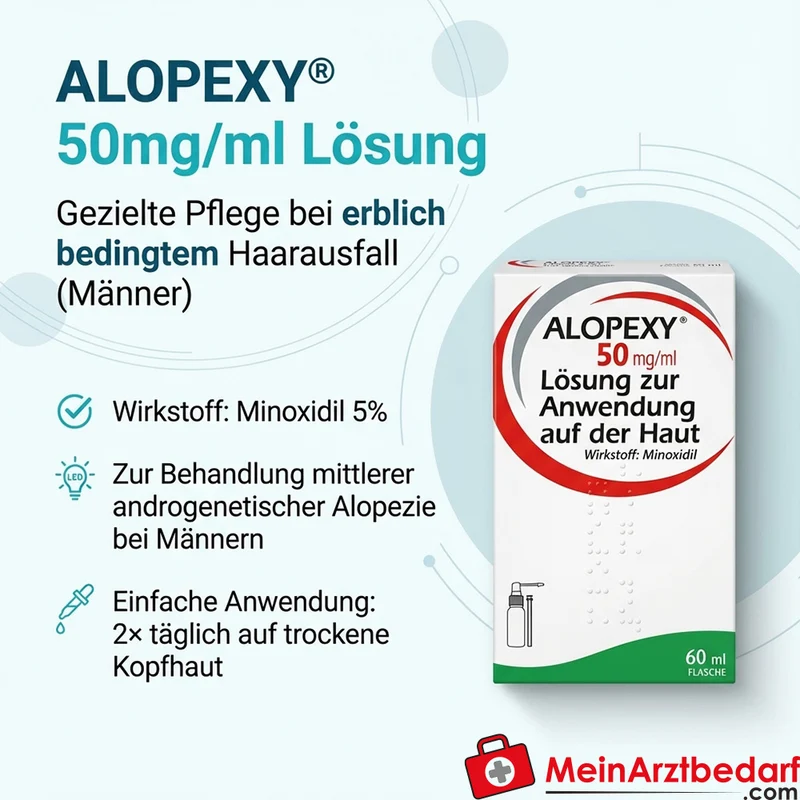 Pelpharma Alopexy Minoxidil 5% Lösung 180 ml gegen Haarausfall Männer