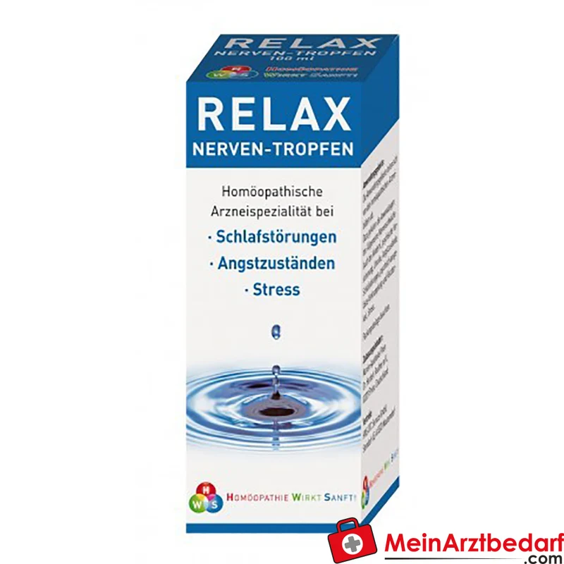 HWS Relax Nerventropfen 50 ml – Homöopathisches Arzneimittel bei Nervosität, Unruhe, Schlafstörungen