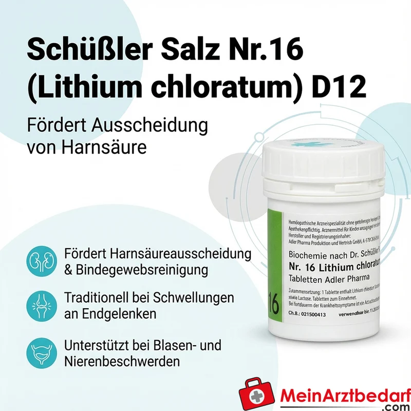 Adler Pharma Schüßler Salz Nr.16 (Lithium chloratum) D12 Tabletten 500 g