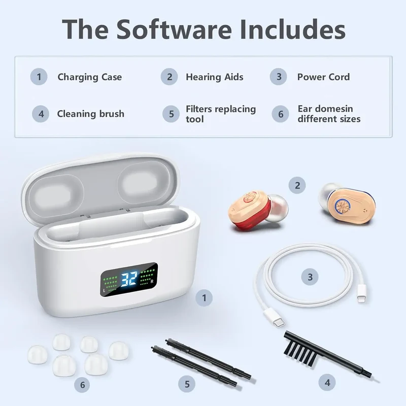 Kabelloses Mini-Hörgerät mit Geräuschunterdrückung – HearMax