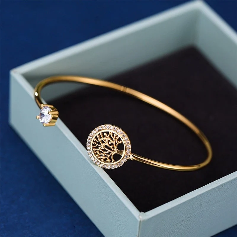 Klassisches verstellbares Armband mit dem Baum des Lebens – Gaia