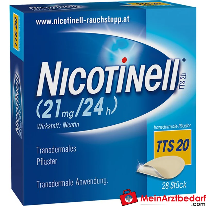 Nicotinell TTS 20 transdermales Pflaster 7 St 24-Stunden Nikotinersatz