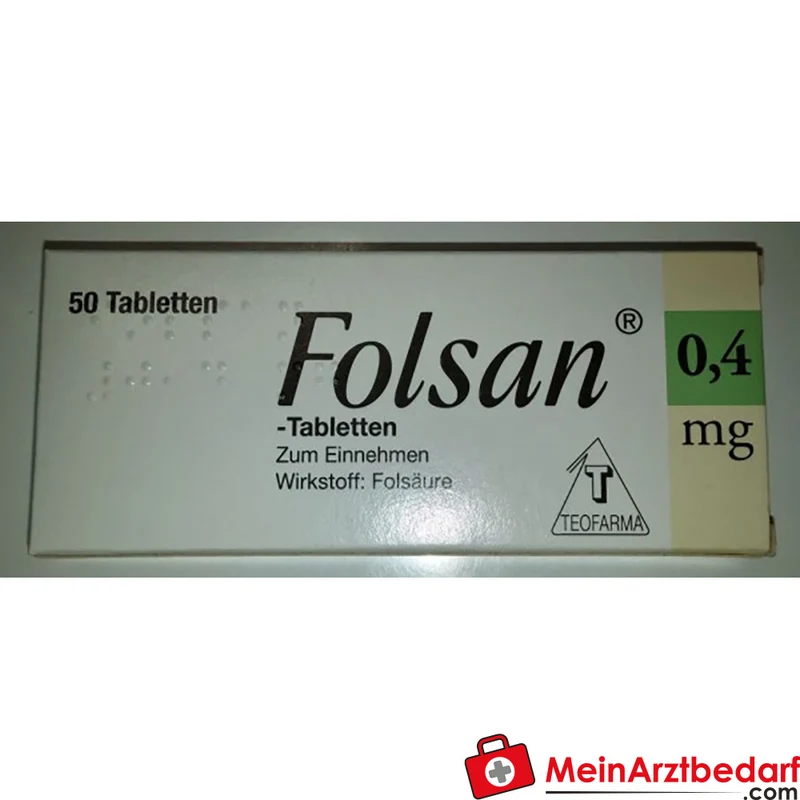 01TEO Folsan Folsäure 0,4 mg Tabletten 100 Stück für Schwangere