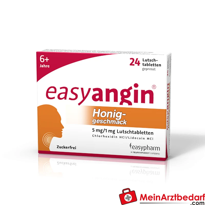 easyangin Lutschtabletten Honig 36 St. – Lidocain & Chlorhexidin, gegen Halsschmerzen