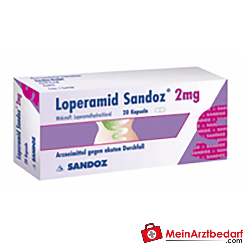 Sandoz Loperamid 2 mg Kapseln 20 St. Akute Durchfälle (ab 8 Jahren)