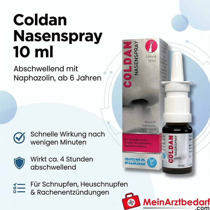 Sigmapharm Coldan Nasenspray 10 ml abschwellend Naphazolin ab 6 Jahren