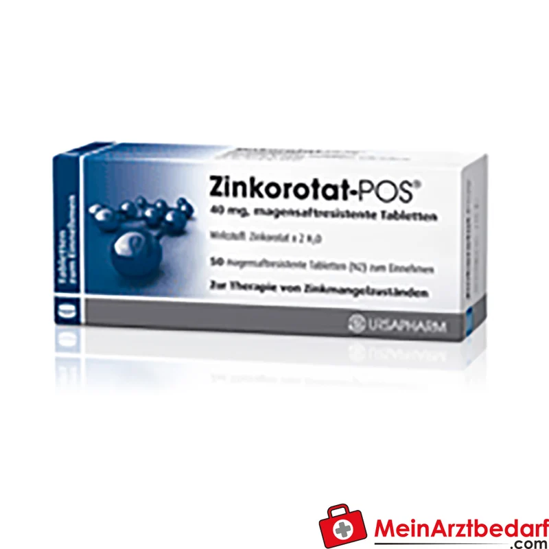 Ursapharm Zinkorotat POS 40 mg magensaftresistente Filmtabletten, 50 St.