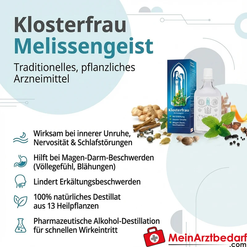 Klosterfrau Melissengeist 235 ml, traditionelles Arzneimittel bei Unruhe