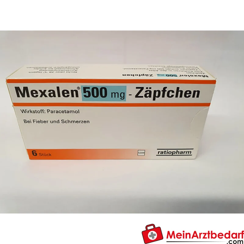 ratiopharm Paracetamol Zäpfchen 500 mg für Schulkinder, 6 Stück