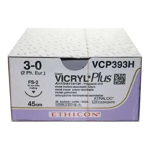 Vicryl 3-0 45 cm violet FS-2 V393H 36 stuks