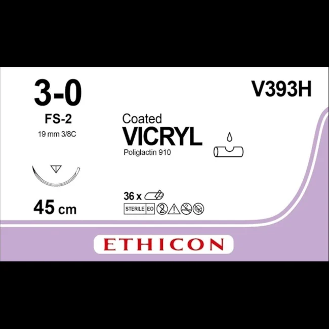Vicryl 3-0 45 cm violet FS-2 V393H 36 stuks