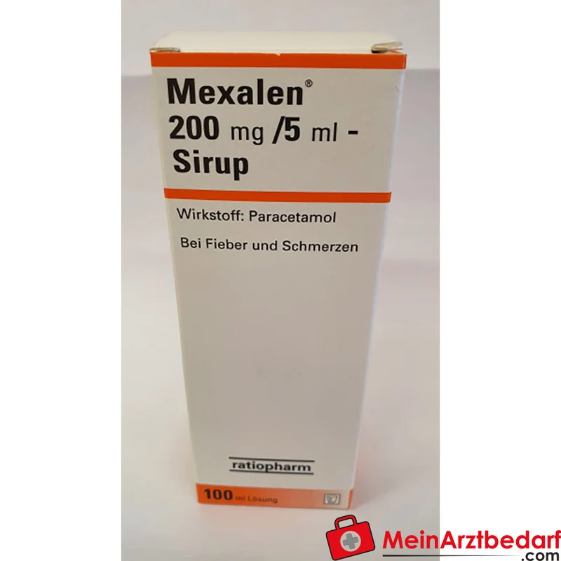 ratiopharm Mexalen Paracetamol Sirup 200 mg/5 ml, 100 ml fiebersenkend und schmerzlindernd