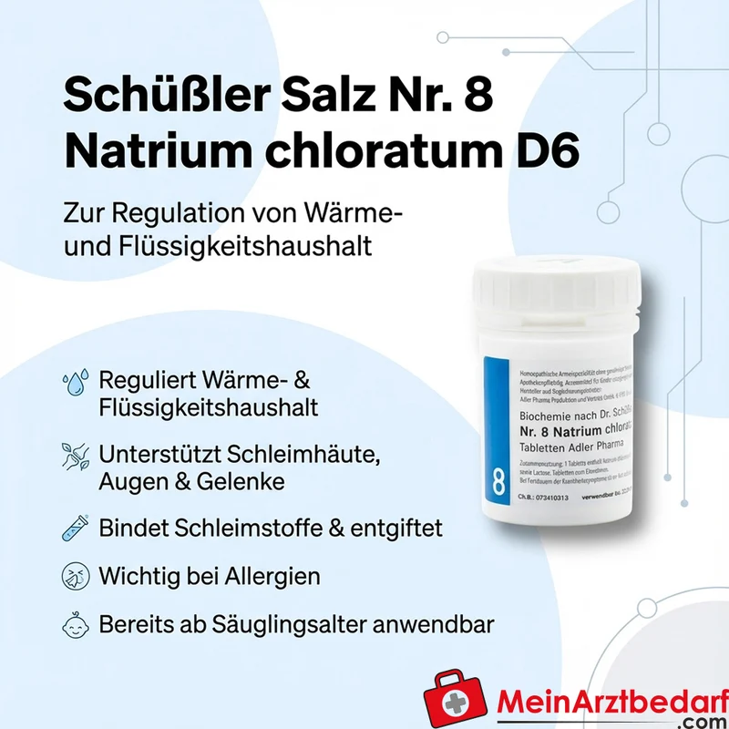 Adler Pharma Schüßler Salz Nr. 8 Natrium chloratum D6 Tabletten 500 g