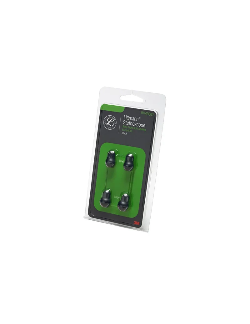 Littmann SnapOn oordopjes soft zwart, groot en klein, 40001, kit