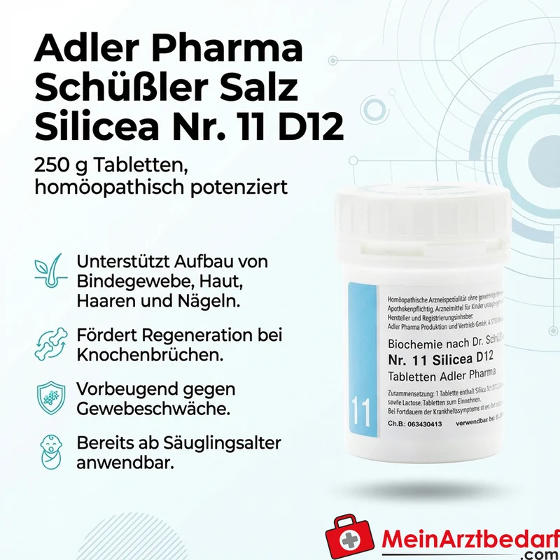 Adler Pharma Schüßler Salz Silicea Nr. 11 D12 Tabletten 250 g