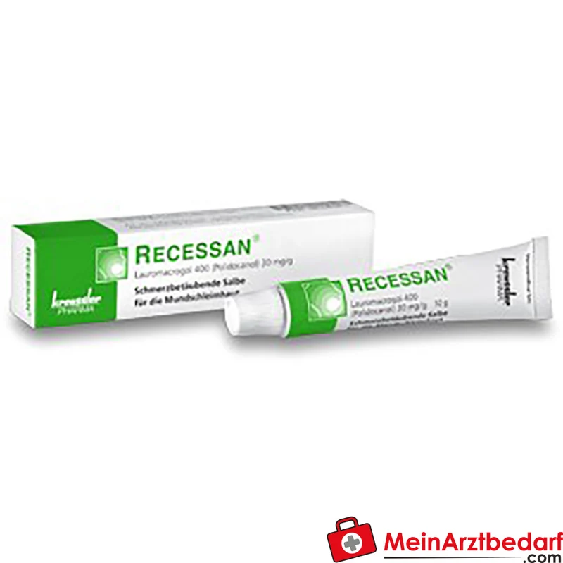 ERW01 Recessan Salbe 10 g – Polidocanol gegen Druckschmerzen bei Zahnprothesen