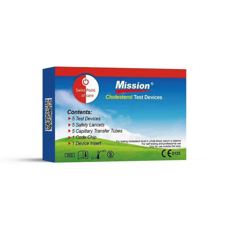 Mission® Cholesterol 3 in 1 Teststrips 5 stuks