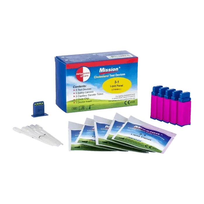 Mission® Cholesterol 3 in 1 Teststrips 5 stuks