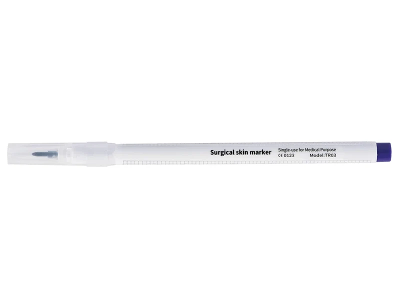 Huidmarker steriel 1 mm violet met liniaal