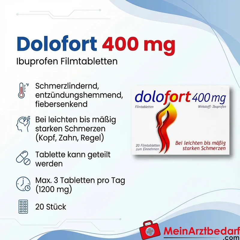 Dolofort Filmtabletten 400 mg Ibuprofen, 20 Stück
