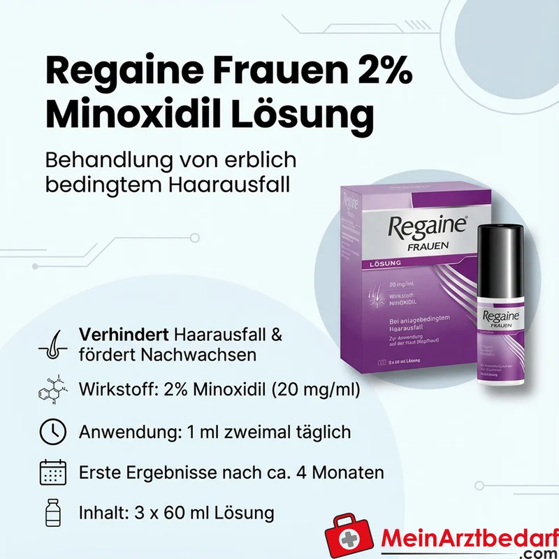 Regaine 2% Minoxidil Lösung 60 ml Johnson & Johnson gegen Haarausfall