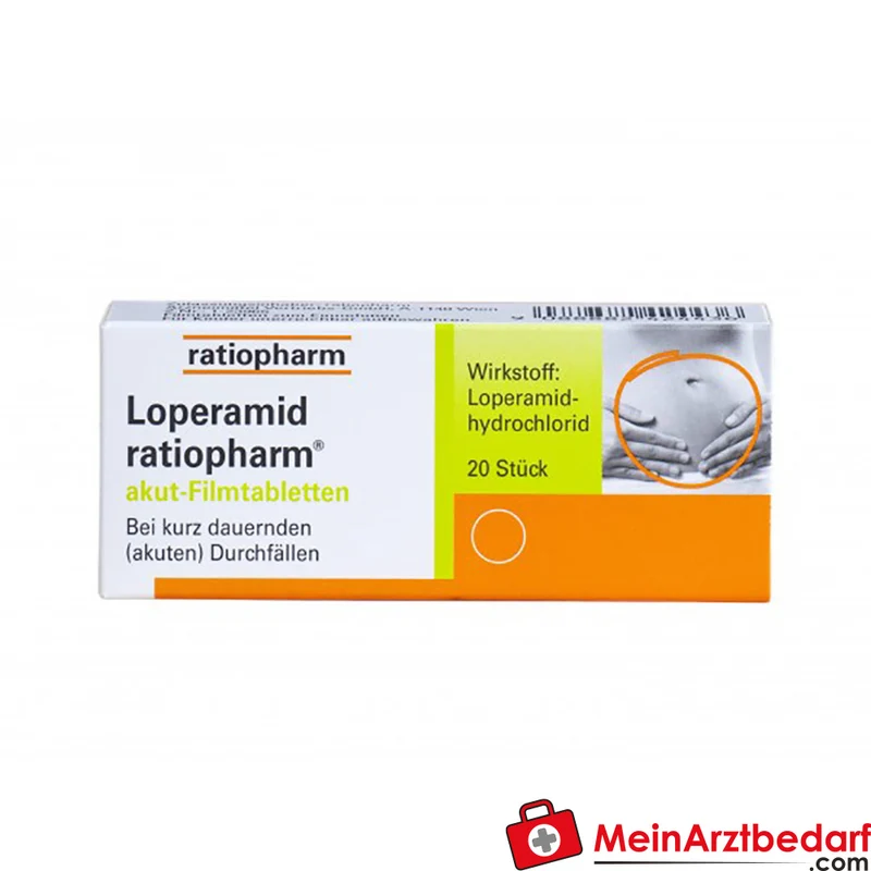 ratiopharm Loperamid akut Filmtabletten 20 St. – bei akutem Durchfall, ab 12 Jahren