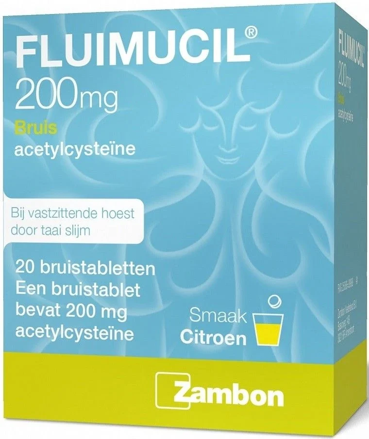 Fluimucil 200 mg suikervrij - 20 bruistabletten