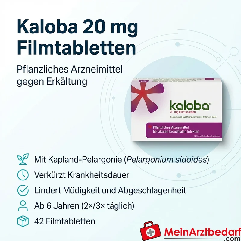 Kaloba 20 mg Filmtabletten 42 St. – pflanzliches Arzneimittel bei Erkältung