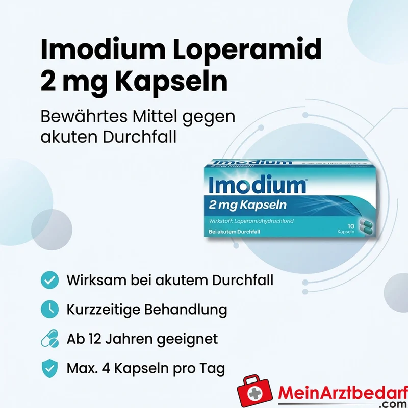 Johnson & Johnson Imodium Loperamid 2 mg Kapseln 20 Stk. gegen Durchfall