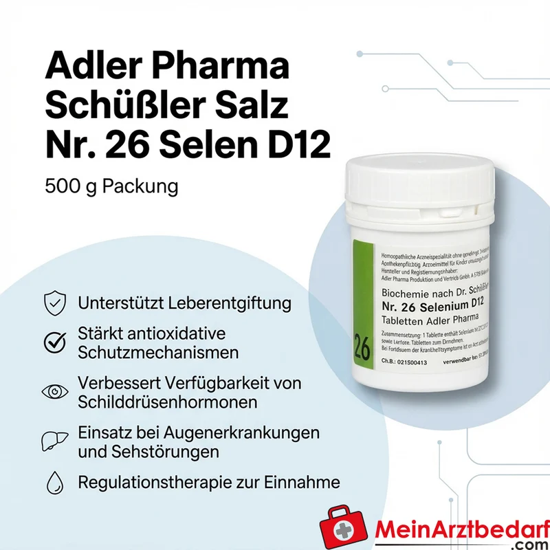 Adler Pharma Schüßler Salz Nr. 26 Selen D12 Tabletten 500 g