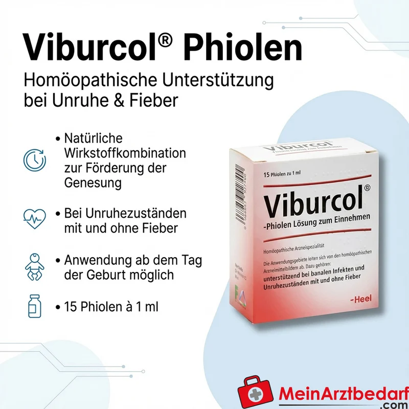 Viburcol Phiolen 15 St. Homöopathie bei Unruhe und Fieber, ab Geburt