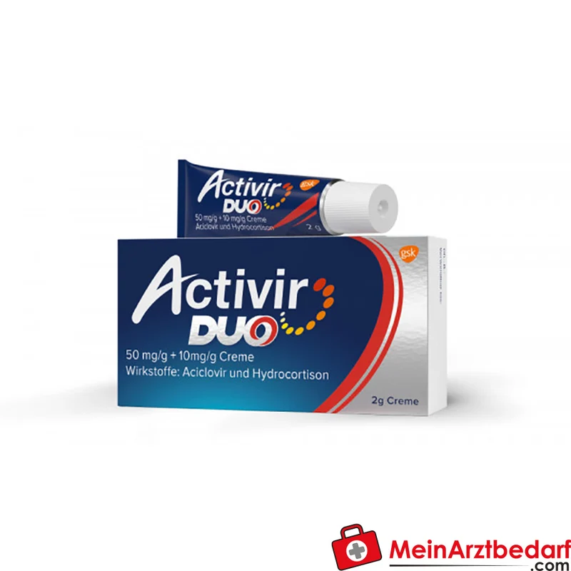 GSK Activir DUO Creme 2 g – 5% Aciclovir und 1% Hydrocortison gegen Fieberblasen