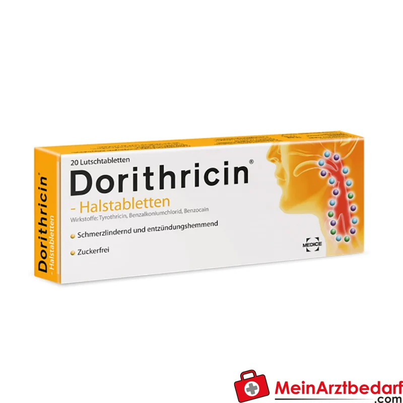 Dorithricin Halstabletten 20 Stück schmerzlindernd und entzündungshemmend, ab 12 Jahren
