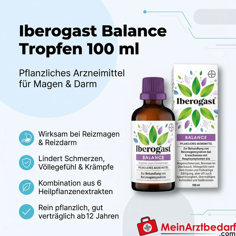 Bayer Iberogast Balance Tropfen 100 ml gegen Magen-Darm-Beschwerden