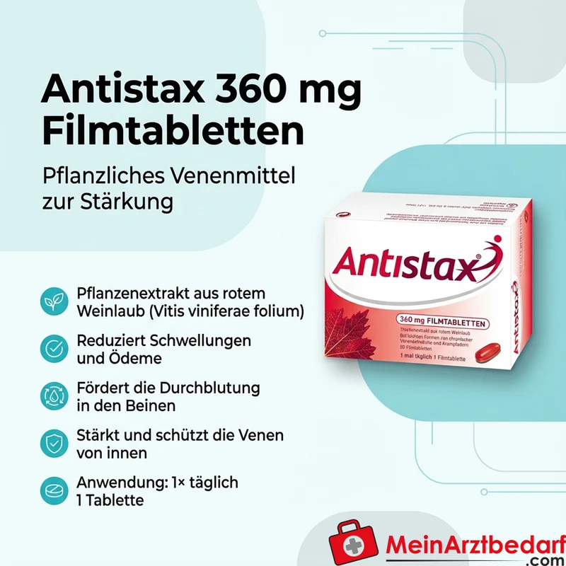 Antistax 360 mg Filmtabletten 60 Stück pflanzliches Venenmittel zur Stärkung