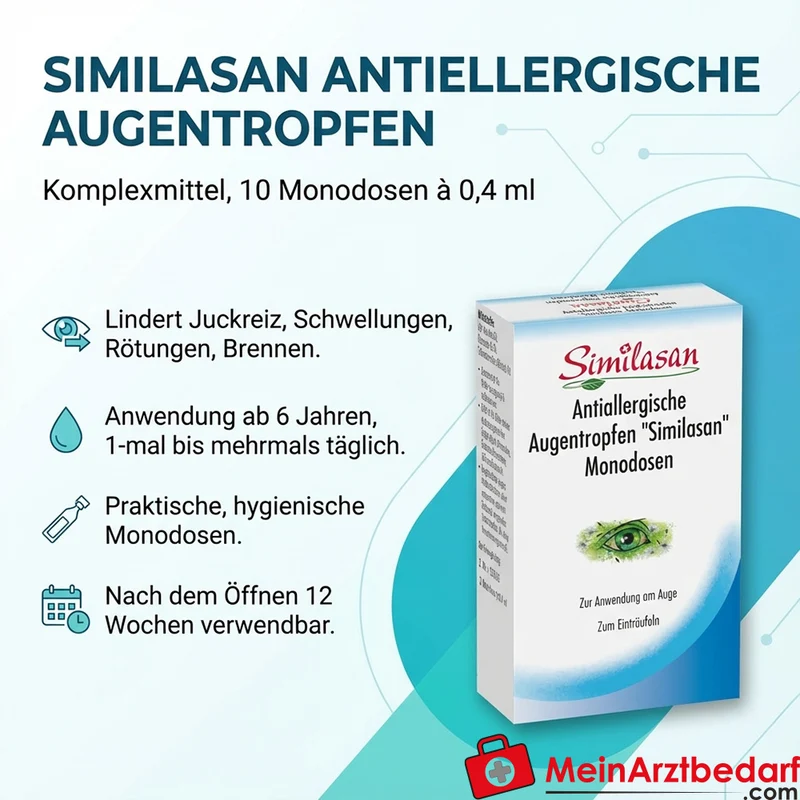 Similasan Antiallergische Augentropfen, Komplexmittel, 10 Monodosen 0,4 ml
