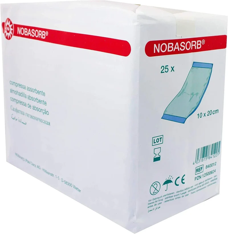 Absorberend verband Nobasorb - Niet steriel - 10 x 20 cm - 25 stuks