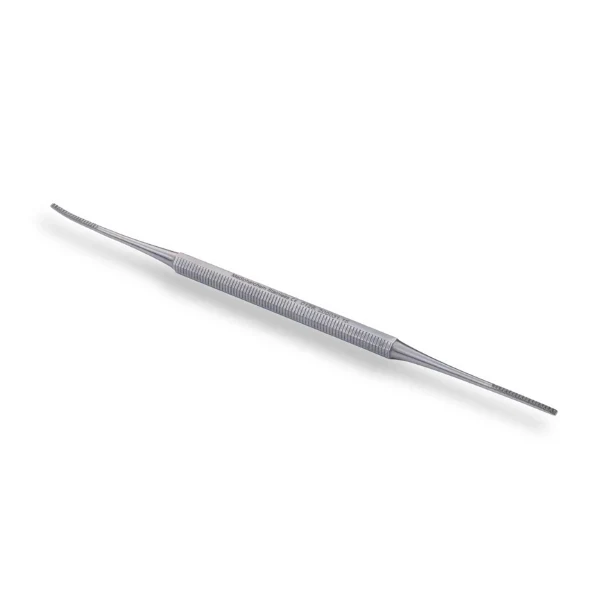 Nagel hoekvijl - dubbelzijdig - 1 zijde gebogen - RVS - 15 cm