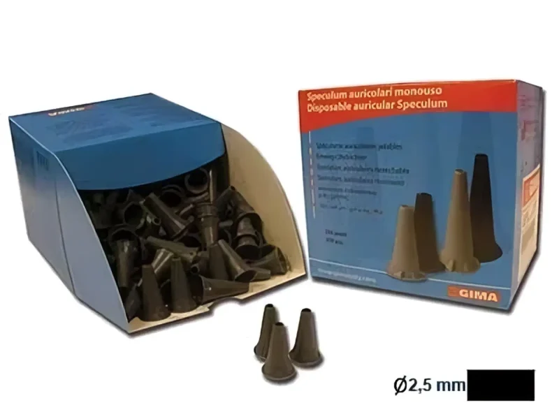 Oortips Zwart 2,5 mm kind voor o.a. Heine otoscoop