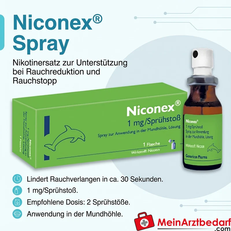 Genericon Niconex Spray 1 mg/Sprühstoß Nikotinersatz 1 Stück