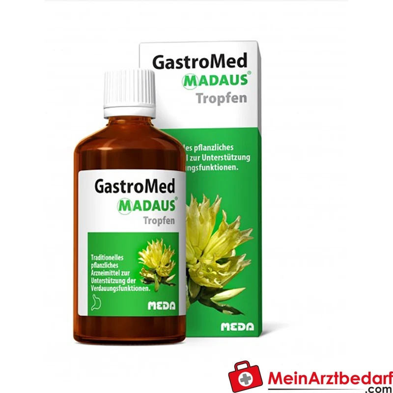 Madaus GastroMed Tropfen 100 ml, traditionelles pflanzliches Arzneimittel bei Völlegefühl, Blähungen und Appetitlosigkeit