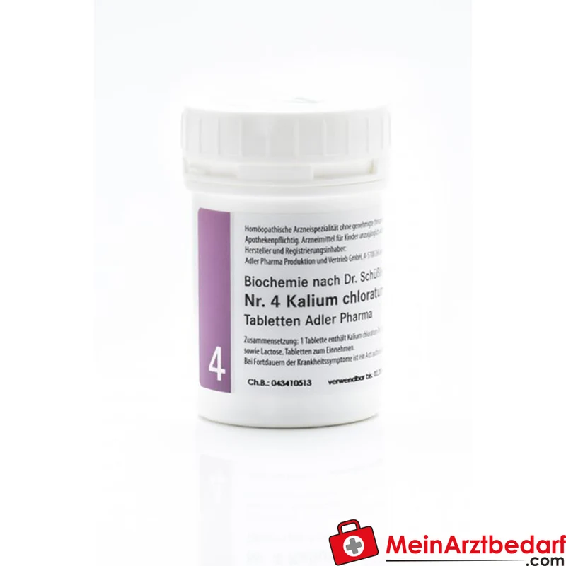 Adler Pharma Schüßler Salz Nr.4 Kalium chloratum D6 Tabletten 500 g
