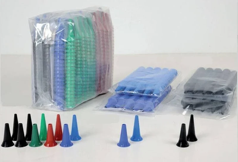 Oortips 4 mm volwassenen 2,5 mm kind kleurenmix 1000 stuks, o.a. Heine otoscopen
