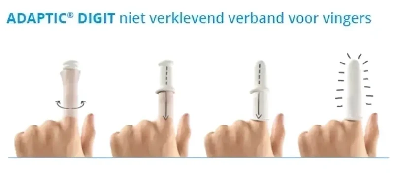 Systagenix Adaptic Digit - 10 stuks vinger verband ADAPTIC® DIGIT Medium 2,4 cm ø