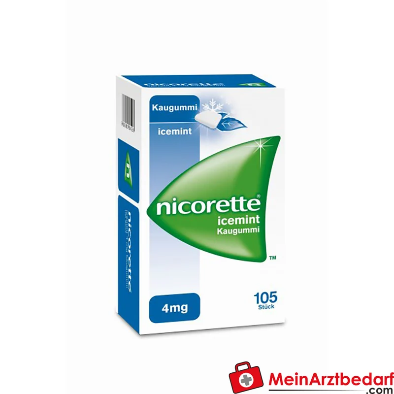Nicorette Kaugummi 4 mg Icemint, Nikotinersatz 30 Stück