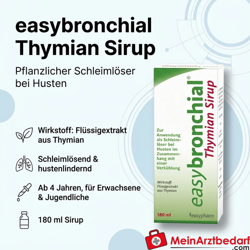 easypharm easybronchial Thymian Sirup 180 ml schleimlösend bei Husten